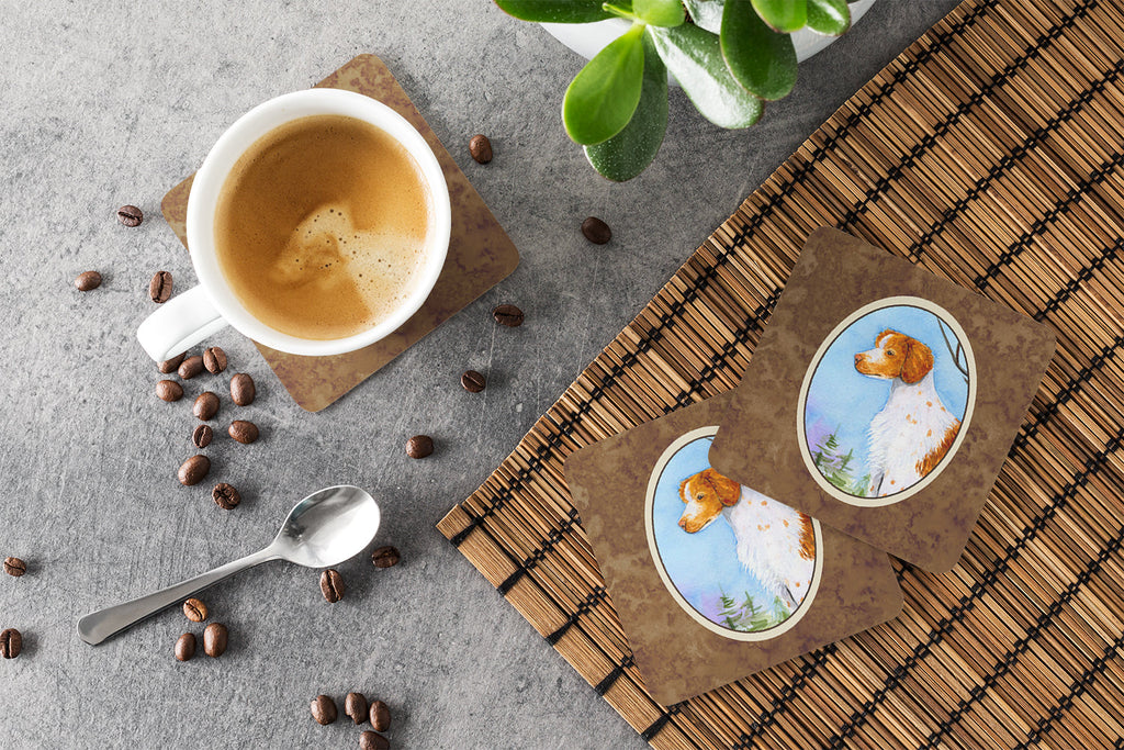 Setter Foam Coasters Set of 4 Cup Coasters for Indoor Outdoor, Tabletop Protection, Anti Slip, Mouse pad Material