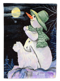 Snowman with Westie Garden Flag Mailbox Decorative Yard Banner Outside Patio Artwork for Flower Beds, Garden Size, Multicolor