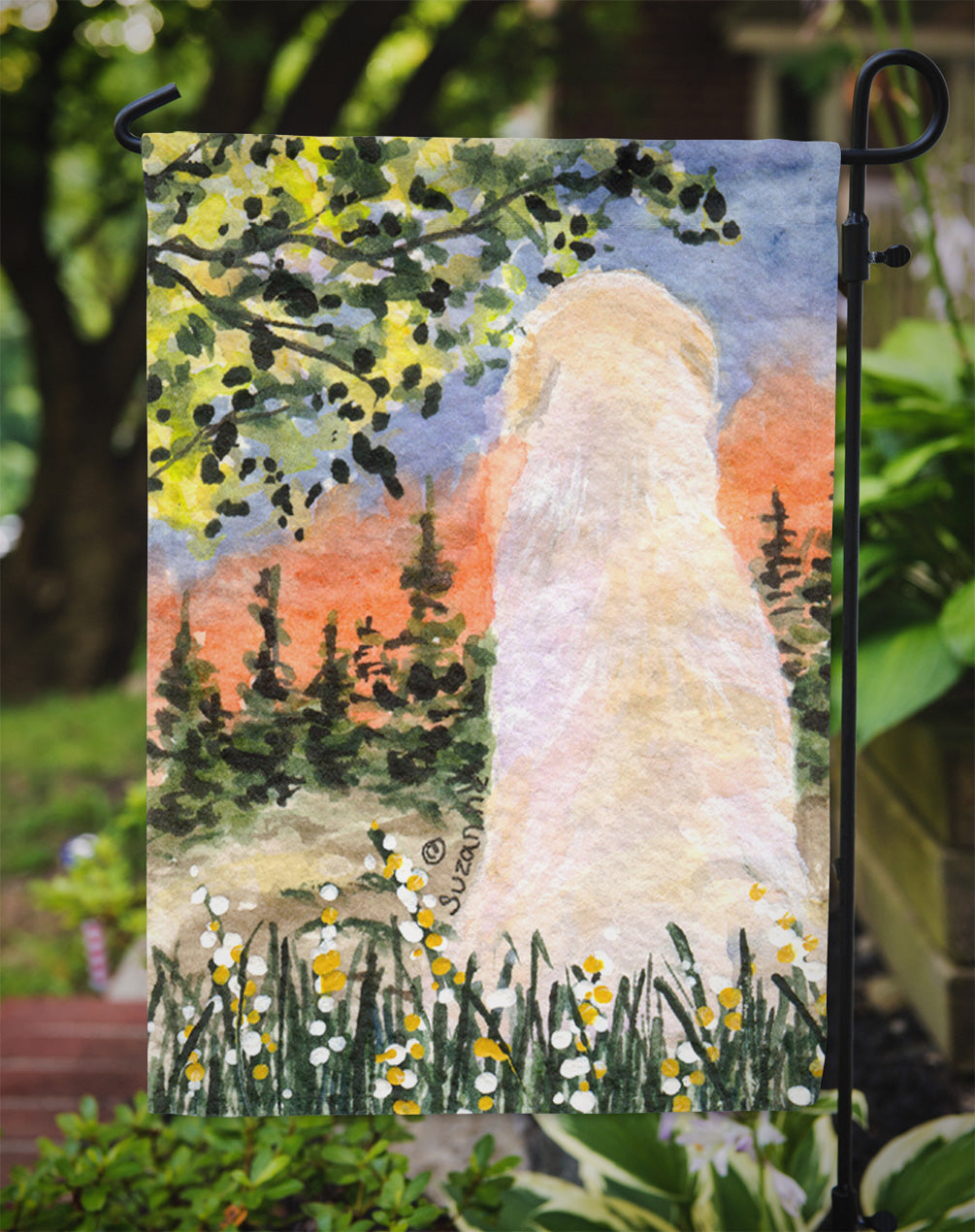 Golden Retriever Garden Flag Mailbox Decorative Yard Banner Outside Patio Artwork for Flower Beds, Garden Size, Multicolor