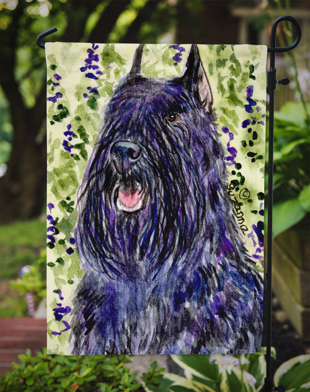 Bouvier des Flandres Garden Flag Mailbox Decorative Yard Banner Outside Patio Artwork for Flower Beds, Garden Size, Multicolor