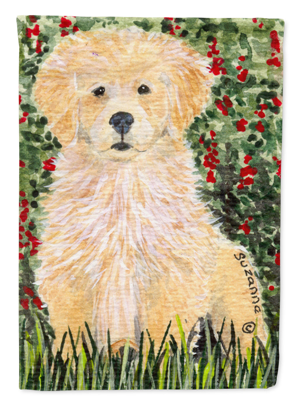 Golden Retriever Garden Flag Mailbox Decorative Yard Banner Outside Patio Artwork for Flower Beds, Garden Size, Multicolor