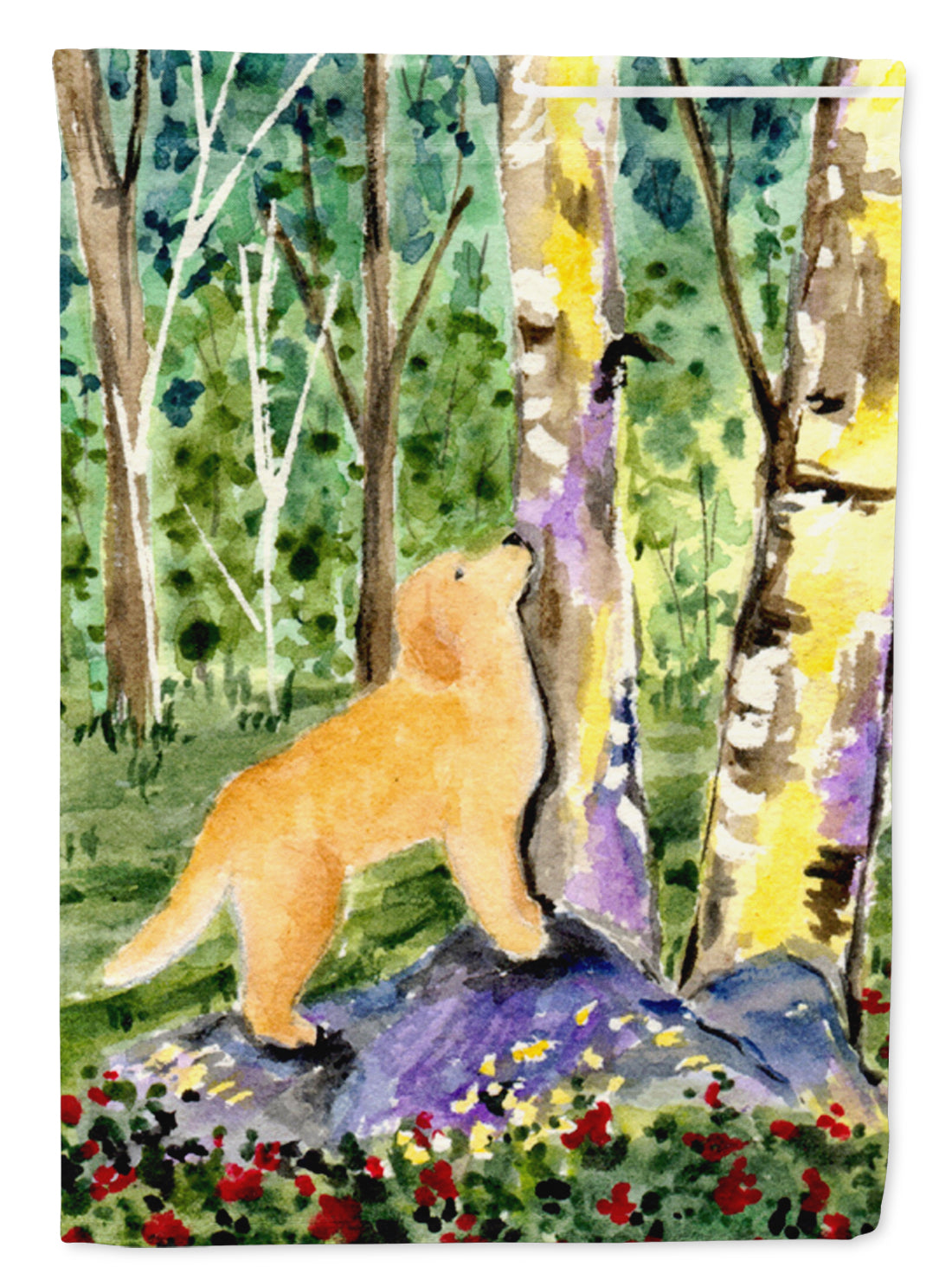 Golden Retriever Garden Flag Mailbox Decorative Yard Banner Outside Patio Artwork for Flower Beds, Garden Size, Multicolor