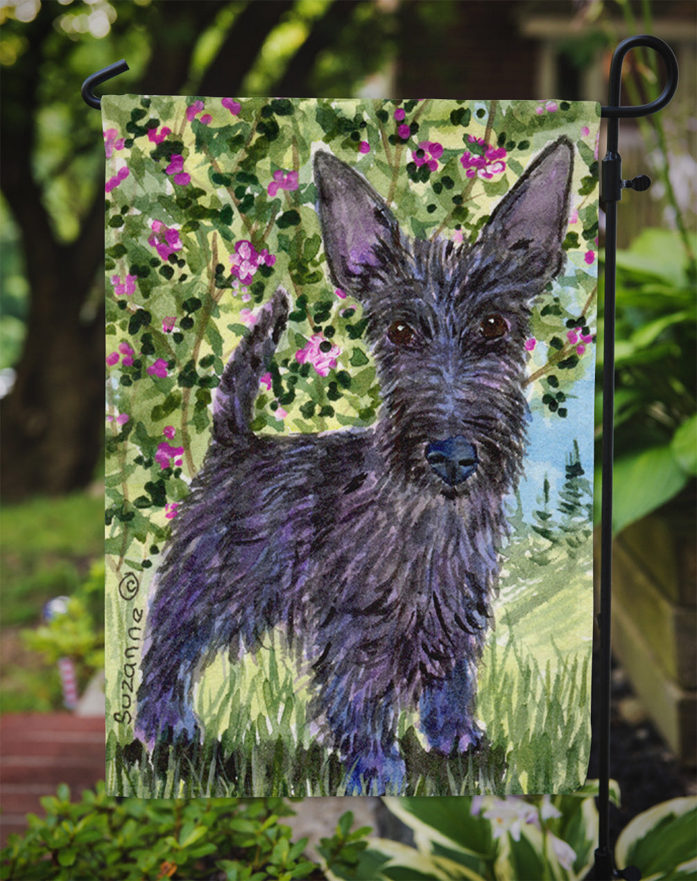 Scottish Terrier Garden Flag Mailbox Decorative Yard Banner Outside Patio Artwork for Flower Beds, Garden Size, Multicolor