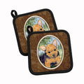 Norwich Terrier Pot Holder Set of 2 | Quilted Hot Pads