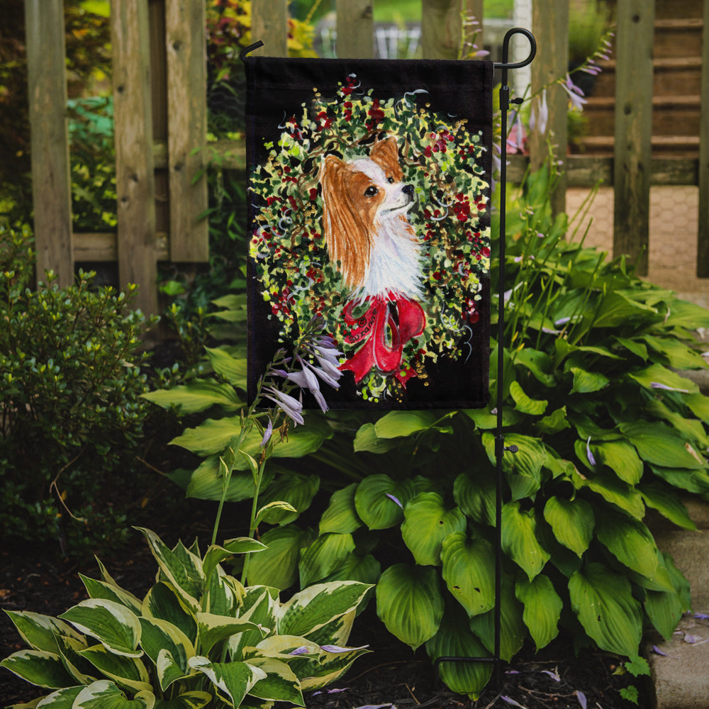 Christmas Wreath Papillon Garden Flag Mailbox Decorative Yard Banner Outside Patio Artwork for Flower Beds, Garden Size, Multicolor