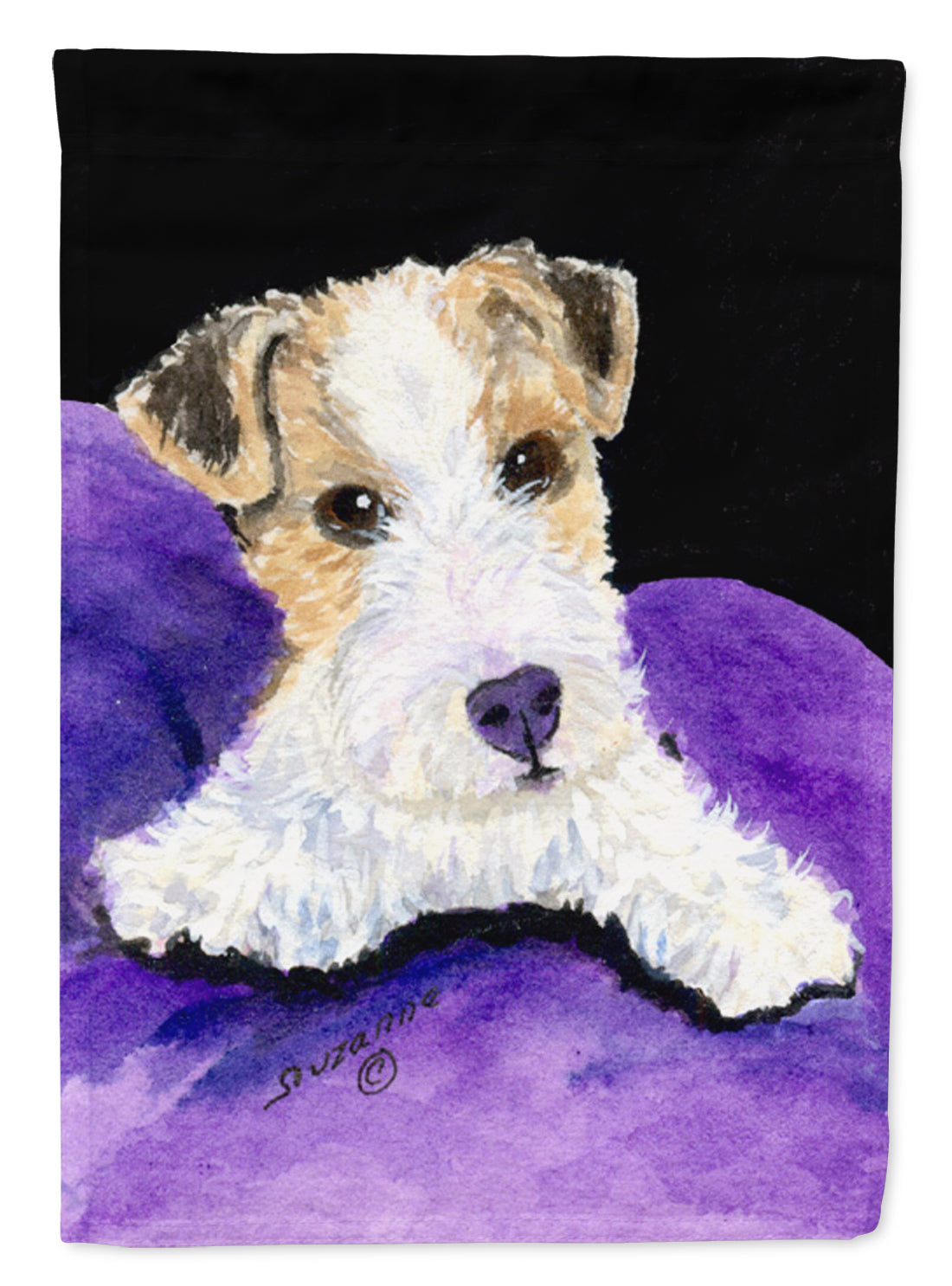Fox Terrier Garden Flag Mailbox Decorative Yard Banner Outside Patio Artwork for Flower Beds, Garden Size, Multicolor