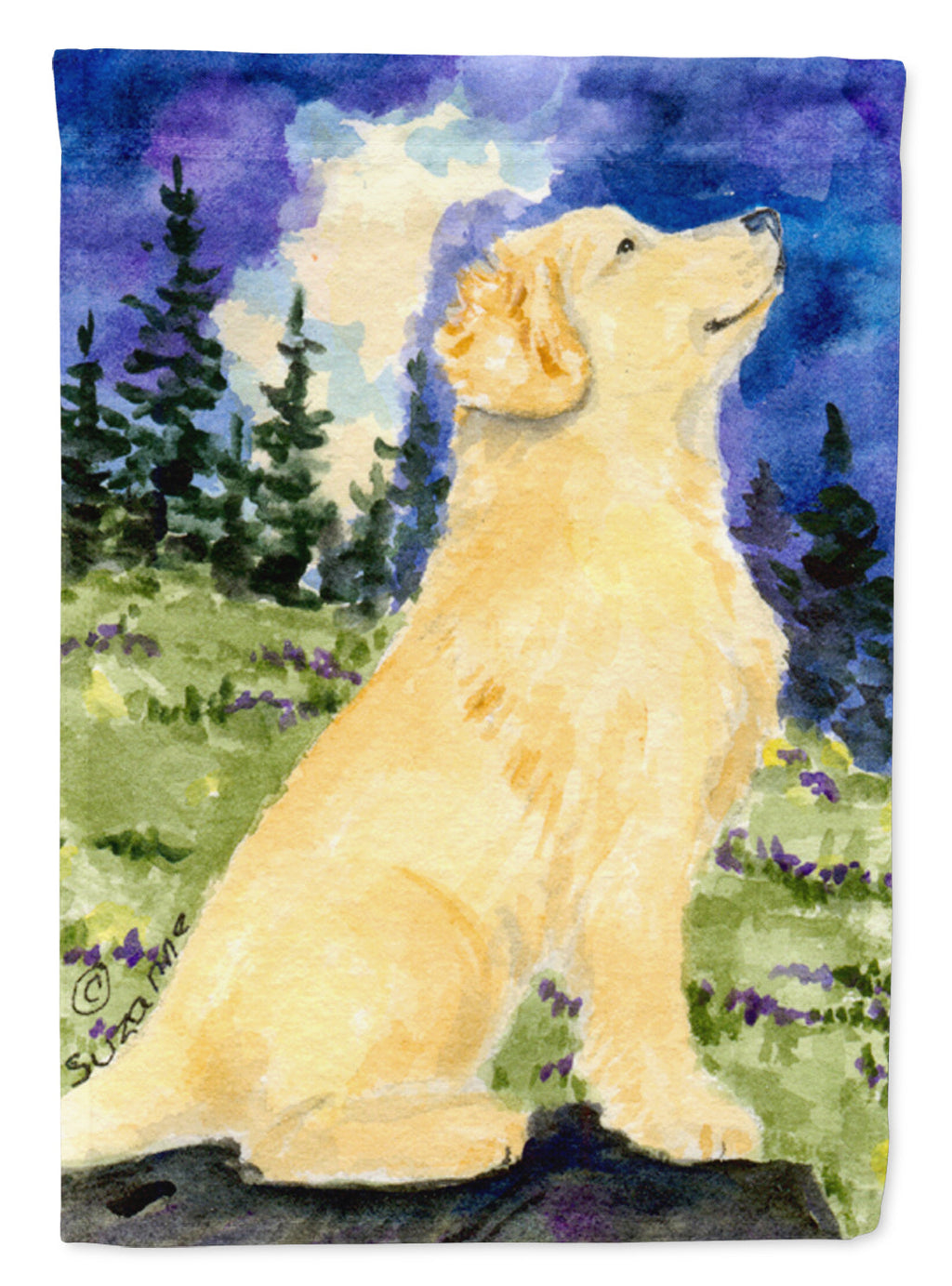Golden Retriever Garden Flag Mailbox Decorative Yard Banner Outside Patio Artwork for Flower Beds, Garden Size, Multicolor