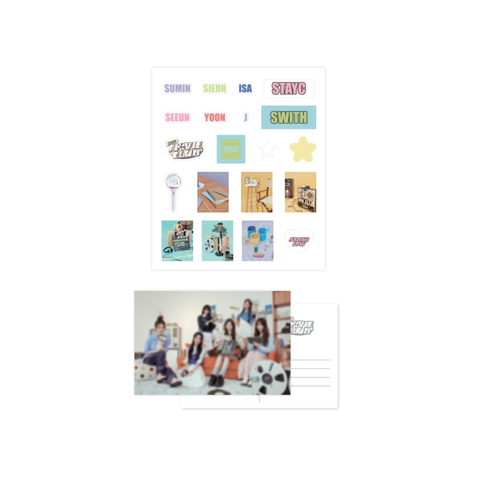 Stayc - Stayc Movie Club 2024 Fanmeeting Official MD Diary Deco Sticker & Postcard