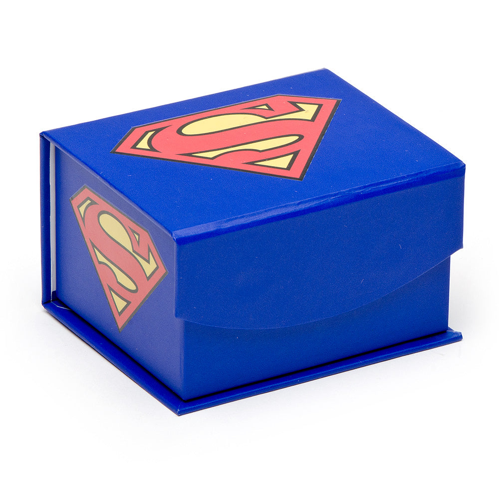 DC Superman Black Onyx Stainless Steel Cufflinks