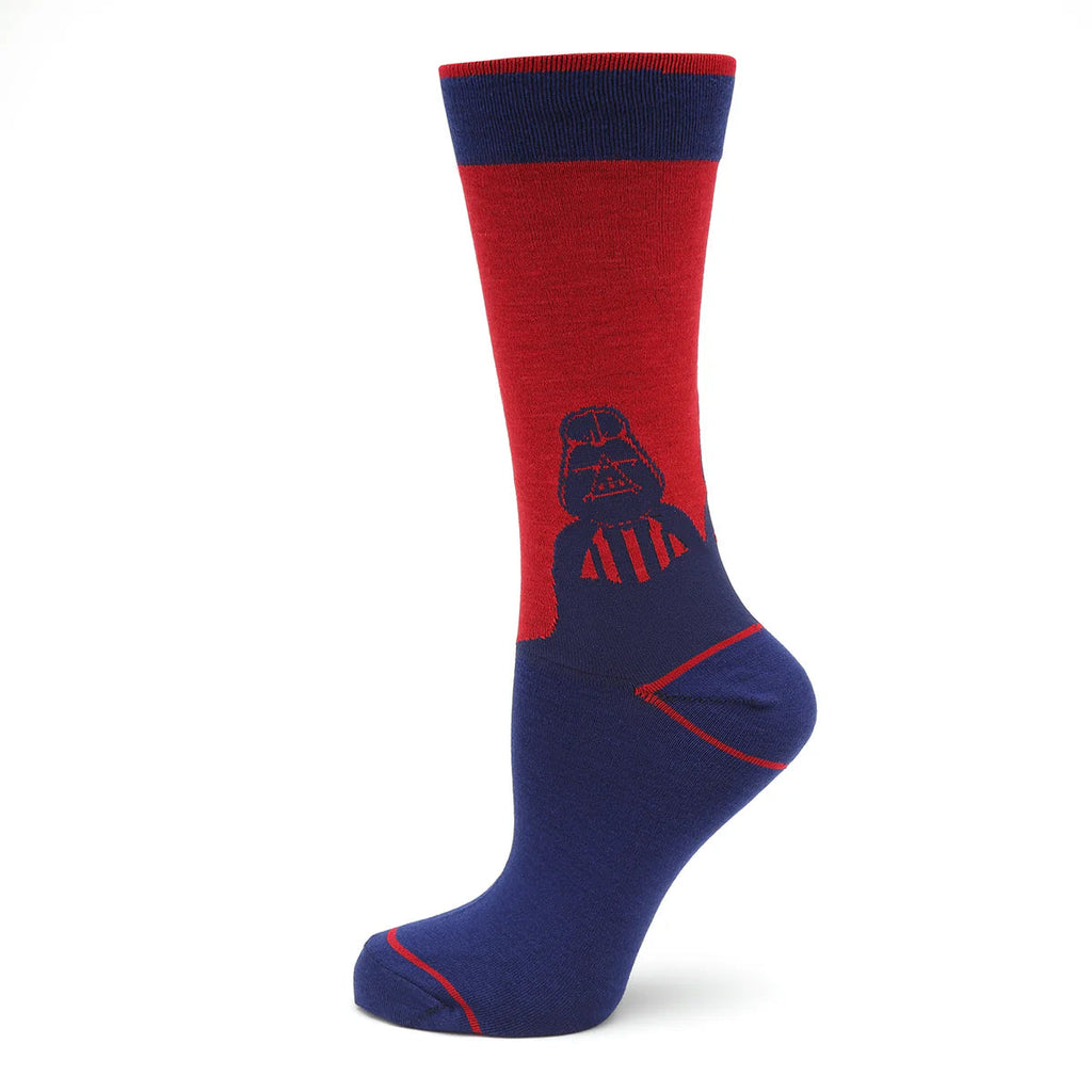 Star Wars Darth Vader Blue and Red Dress Socks and Lapel Pin Gift Set