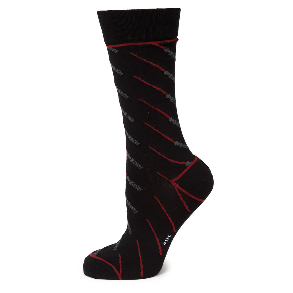 Star Wars Darth Vader LIGHTSABER Black Socks and Lapel Pin Gift Set