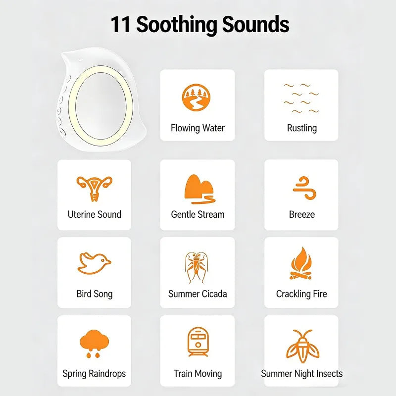Portable Outdoor Baby Stroller Rocker with Night Light Multi-functional Wireless Bluetooth Sleep Aid Vibrating Soothing Music