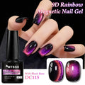 9D Rainbow Cat Magnetic Gel Nail Polish Chameleon Galaxy Effect Magnetic Semi Permanent Soak Off UV Gel Varnish Nail Supplies