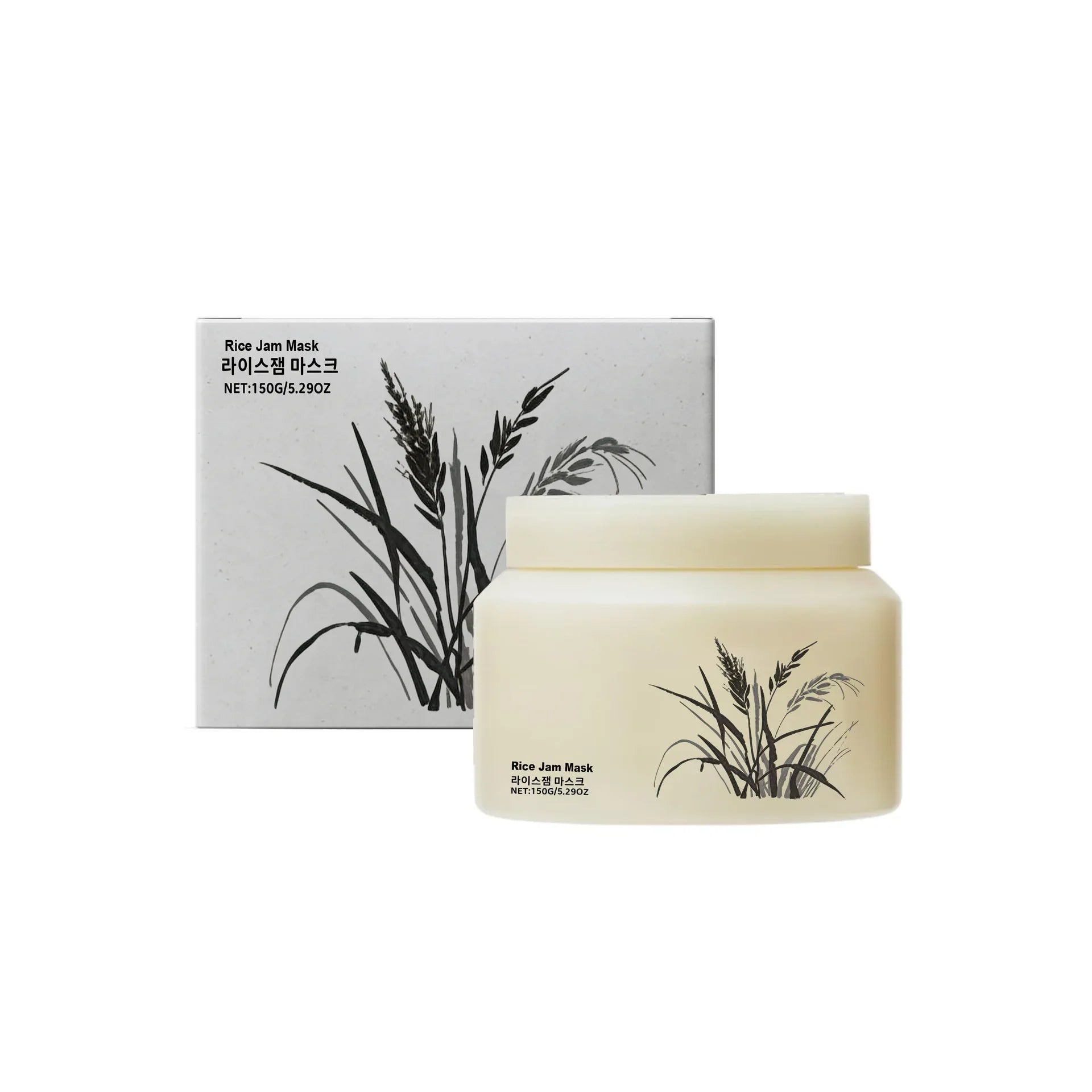 Rice Jam Mask,Body Face Smooth Soft Radiant Skin Smeared Mask,Deep Cleansing Hydrating,Korean Moisturizing Purifying Skincare