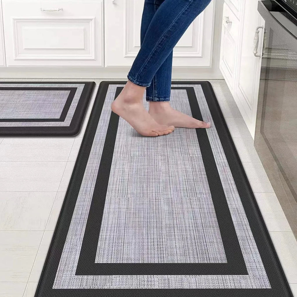 VIKAMA European Retro Kitchen Carpet Long Rectangular Water Absorbing Rug for Bathrooms, Entrance and Exit Mats Home Decor Items