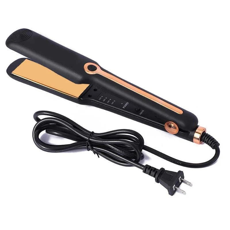 Hair Straightener Professional Ceramic Flat Iron Negative Ion Wide Plate Temperature Adjustable Straightening Iron Splint