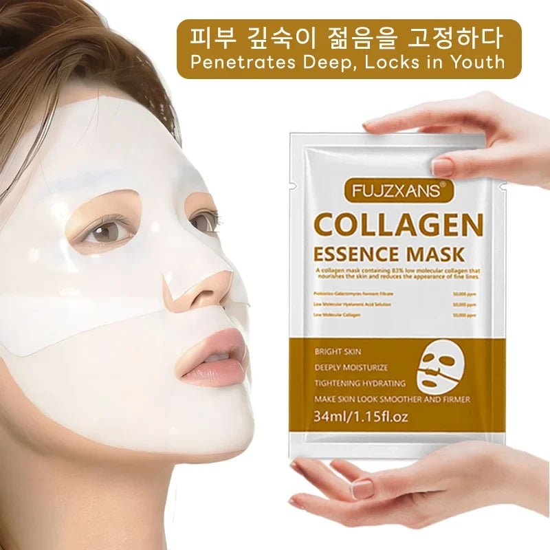 Overnight Collagen Face Mask Wrapping For Anti-Aging Skin Care Mask Moisturizes Skin To Make Wrinkles Less Noticeable Bright