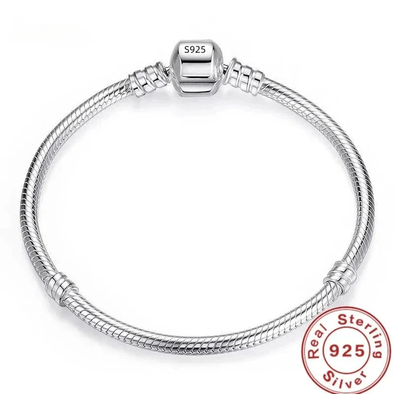 Handmade Original Fine Jewelry Charm Bracelet Soft Smooth Snake Bone Bracelets Women