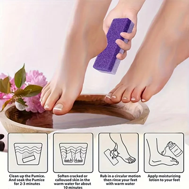 1Pcs/10Pcs Foot Scrubbing Stone Pumice Stone Foot File Callus Dead Skin Remover Foot Heel Scrubber Pedicure Exfoliator Tool