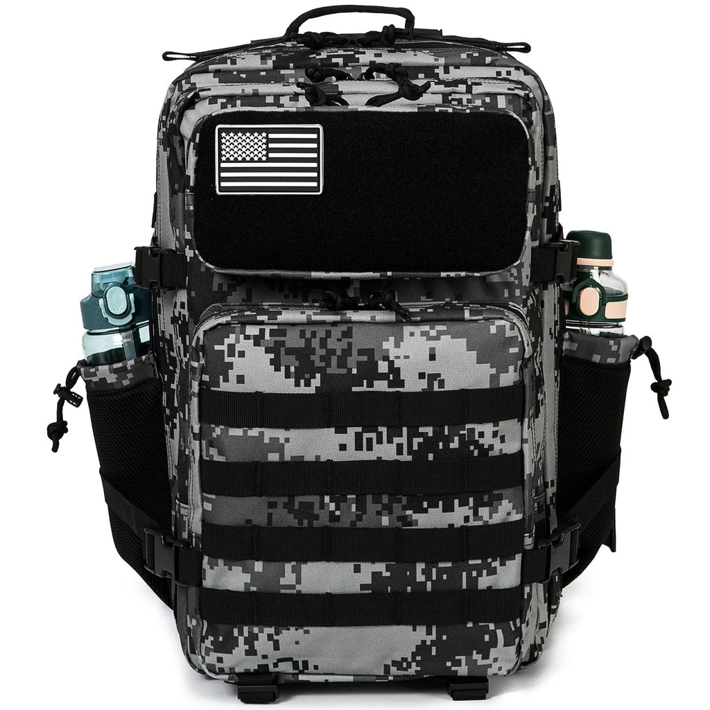 45L Tactical Backpack survival Bag Hunting MOLLE Backpack GYM For Men EDC Outdoor Hiking Rucksack Witch Bottle Holder