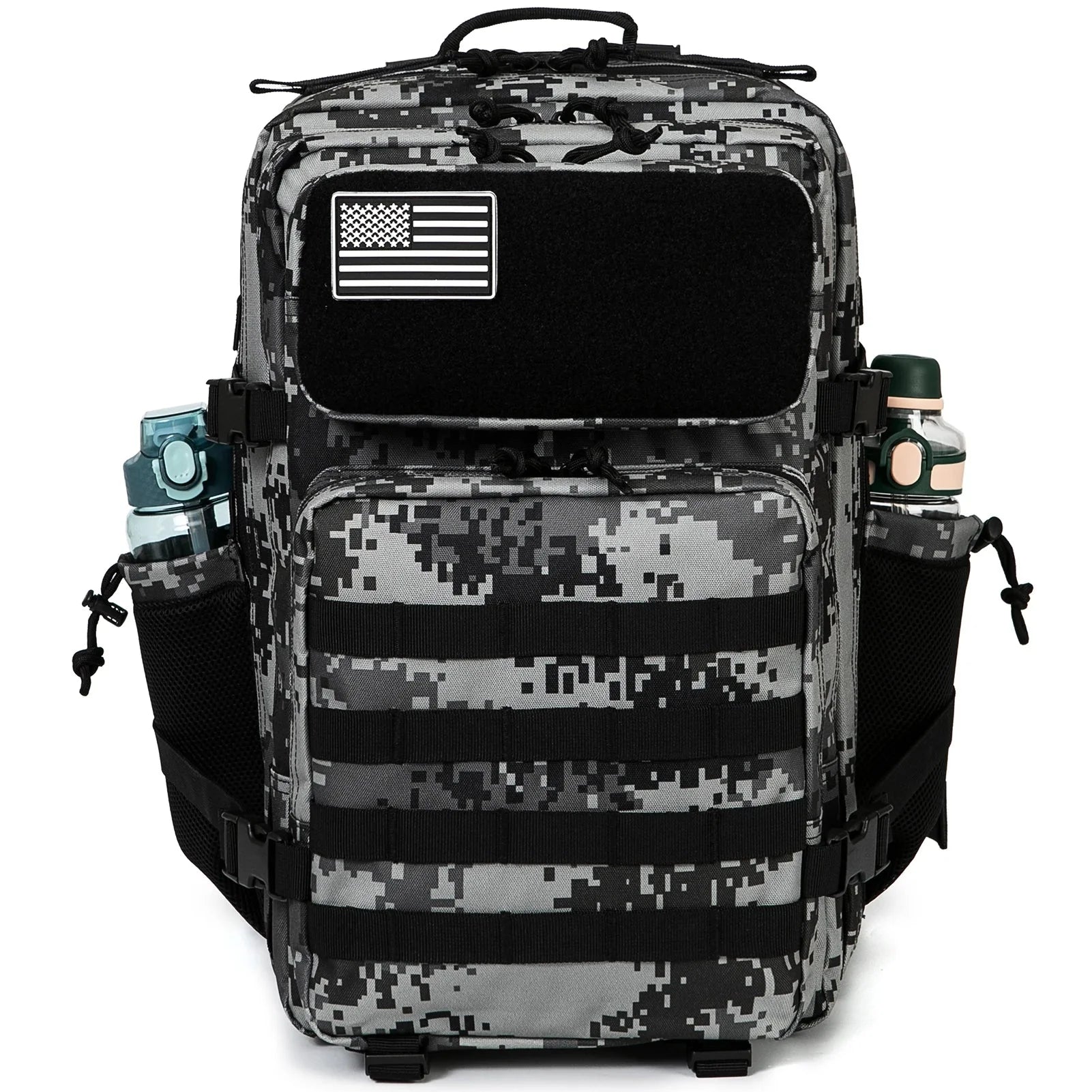 45L Tactical Backpack survival Bag Hunting MOLLE Backpack GYM For Men EDC Outdoor Hiking Rucksack Witch Bottle Holder