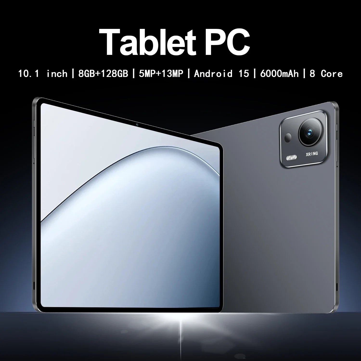 Tablet 10.1 Inch Android 15 Octa-Core 6GB RAM 128GB ROM 1280x800 IPS Tablets PC WiFi 5 Bluetooth Keyboard Set