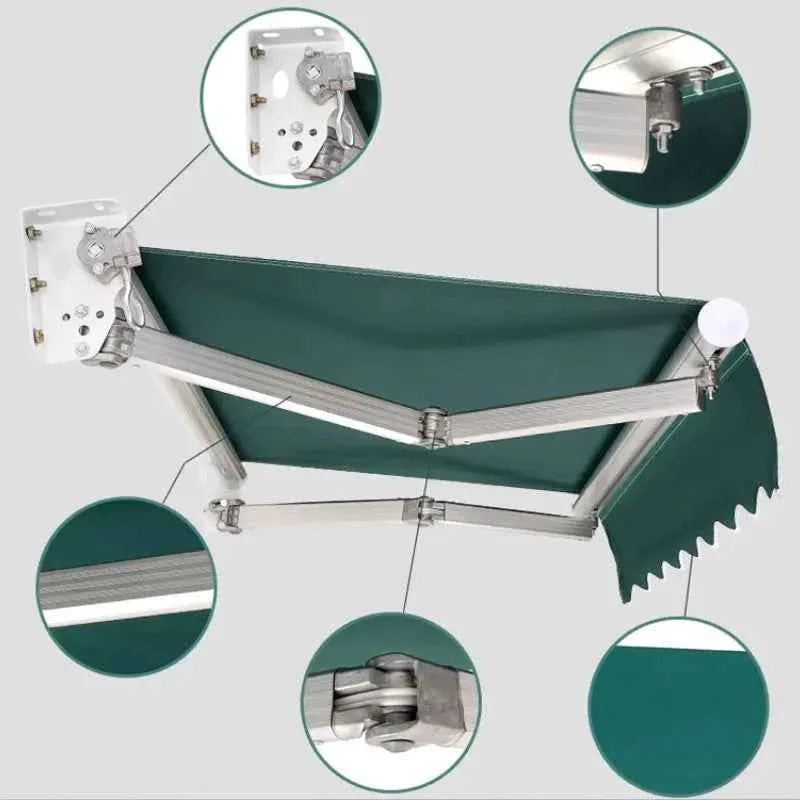Cheap Price Gazebo Retractable Awnings Wholesale Parasols Car Sunshade Folding Awning With Walls  4x2m Outdoors
