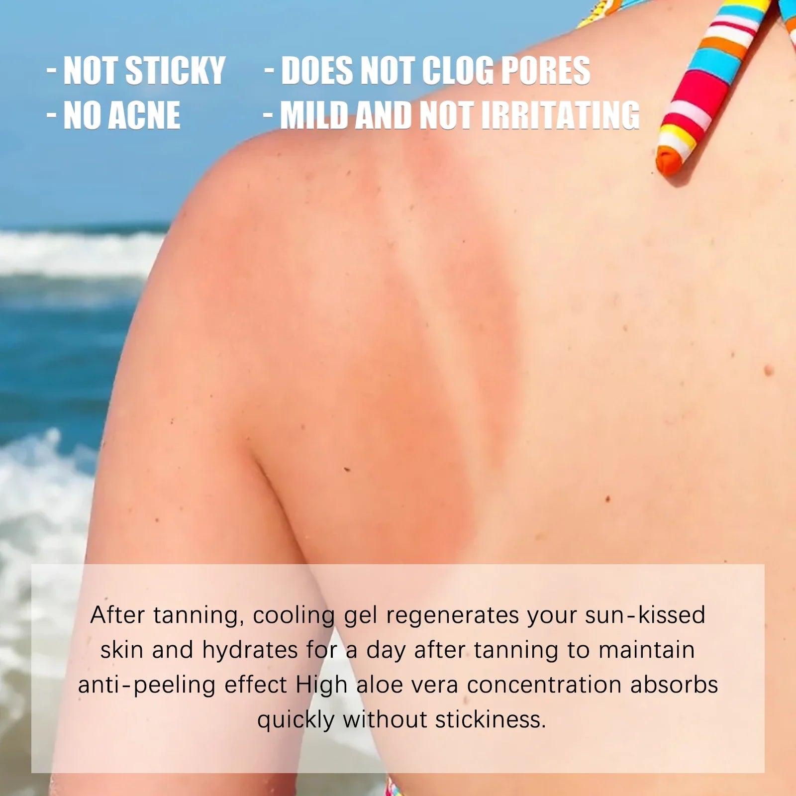 OUOHE Aloe Vera After-Sun Repair Gel Deeply Hydrates and Refreshes the Skin Relieves Post-Sun Redness Repairs and Moisturizes