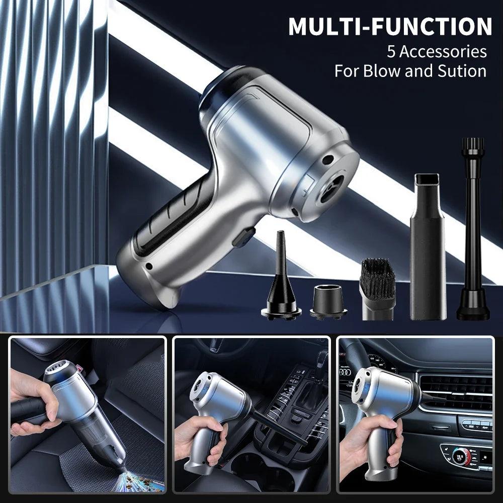 Car Wireless Vacuum Cleaner Strong Suction Handheld  Wet Dry Auto Vacuum Home & Car Dual Use Mini Vacuum Cleaner Home Appliance