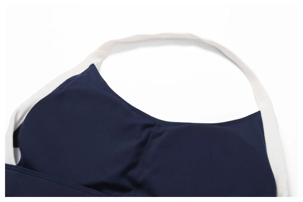 Gym Sport Bra Halter Sports Bra Anti-sweat Breathable Yoga Bra Shockproof Crop Top Fitness Top Push Up Workout Top Women