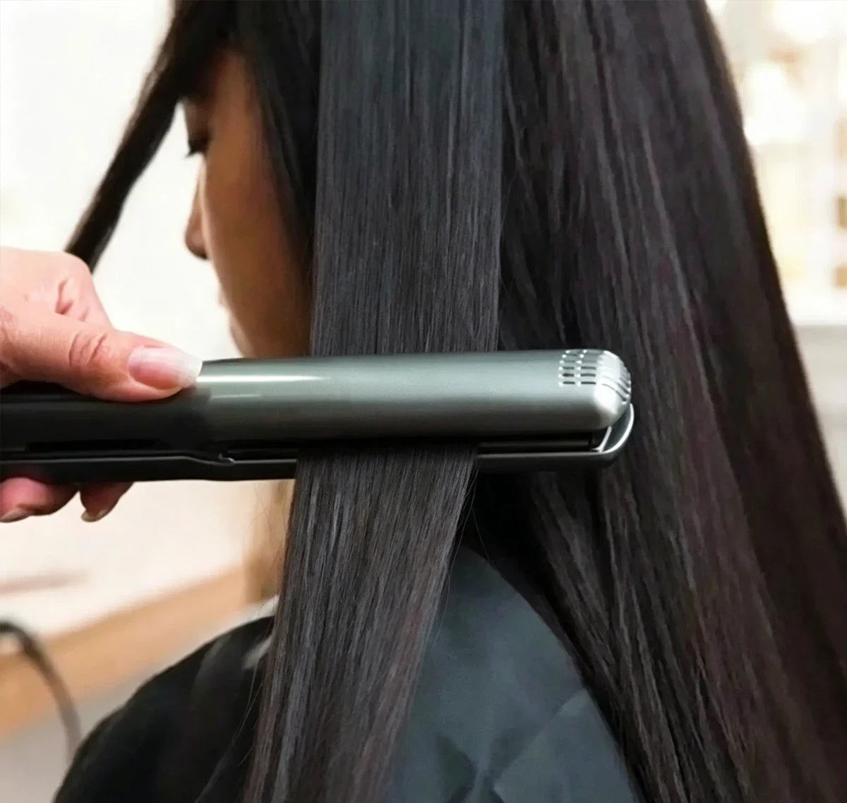 Professional Titanium 2-in-1 Hair Straightener Curler with 5 Heat Settings Fast Heating Negative Ion Salon Flat Iron