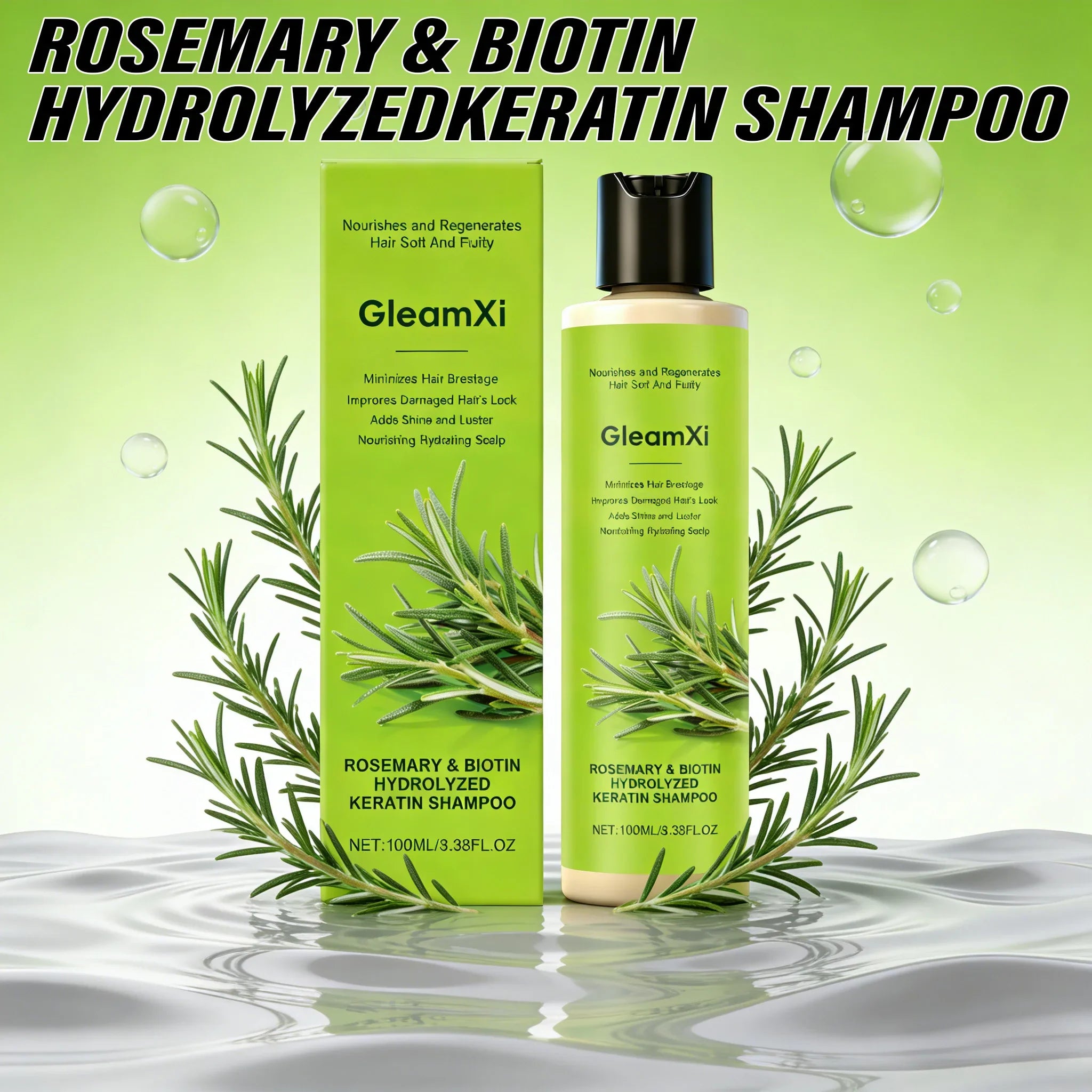 Rosemary Hair Care Shampoo with Biotin Moisturizing Scalp Treatment Volumizing Oil Control Daily Use Natural Hair Care
