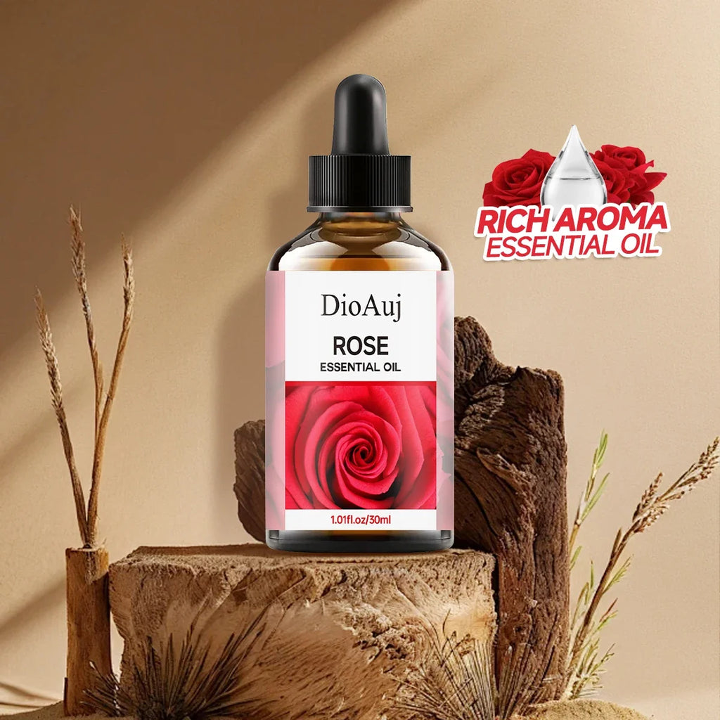 DioAuj 1PCS Essential Oil with Dropper ROSE Face Body Skin Care  Aromatherapy Oil for Humidifier Aromatherapy Candle