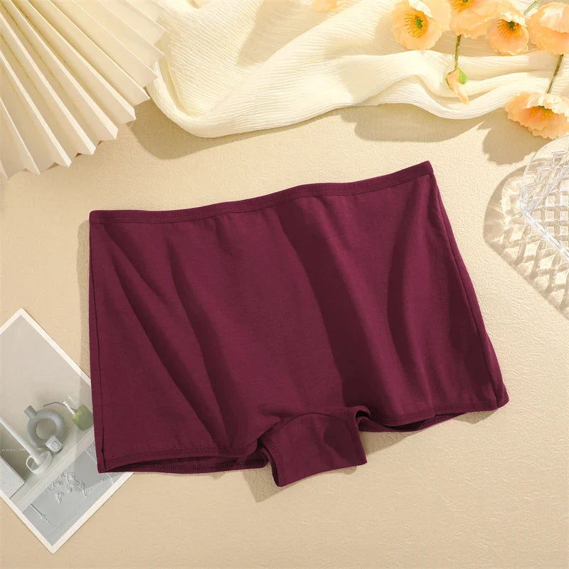 3PCS Women's Panties Cotton Seamless Sports Boxers Underwear Female Solid Color Briefs Cozy Lingerie Intimate Underpants XS-XL