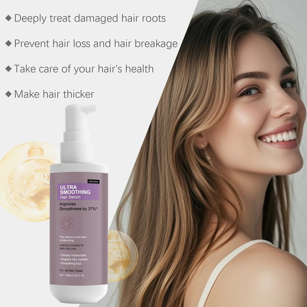 Smoothing Hair Serum - Gentle Hydrating Formula for Frizz-Free, Lightweight & Refreshing Scalp-Safe Daily Hair Care