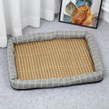 Pet Summer Mat Cute Dog Cooling Sofa Breathable Small Dog Bed Cushion Moistureproof Rattan Wear Cat Mat Accessories