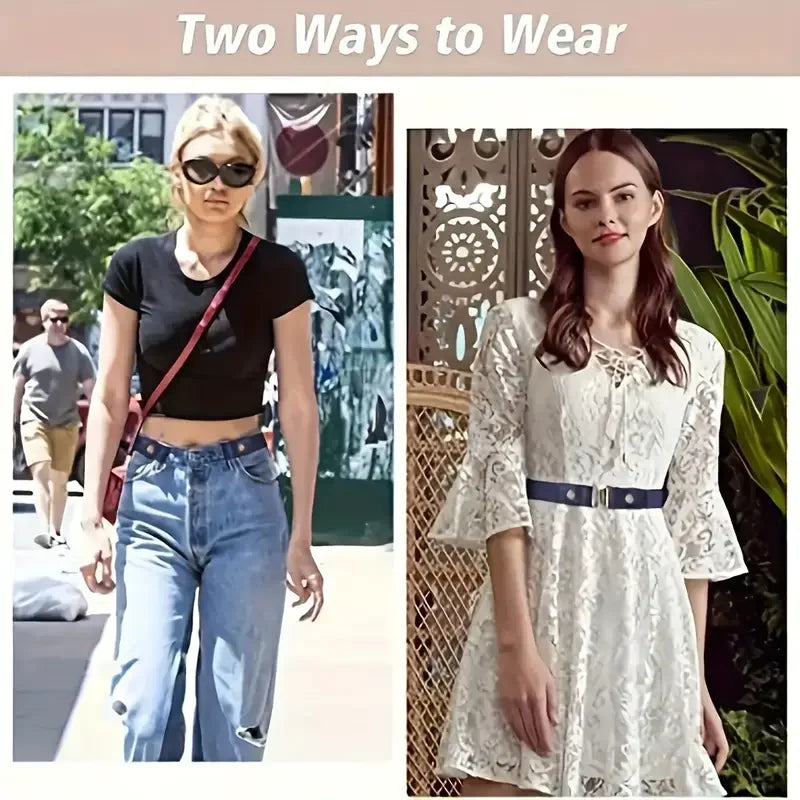 Traceless Invisible Elastic Belt Women's Belt Jeans Pants Men's Elastic Belt