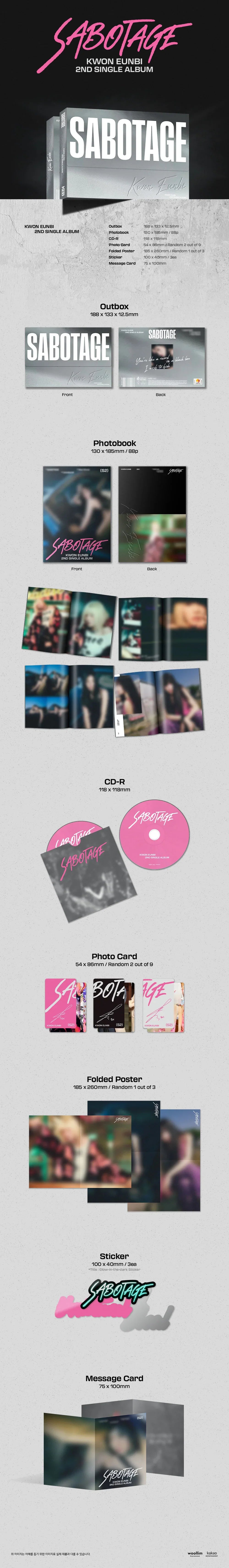 Kwon Eunbi 2nd Single Album - Sabotage