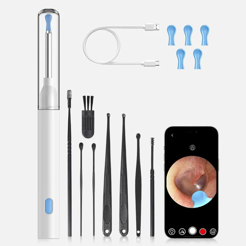 Generation-2,Visual Ear Wax Cleaner Camera Safe Earwax Removal Endoscope Ear Cleaning Tools Ear Care,Black,white styles,Hot sale