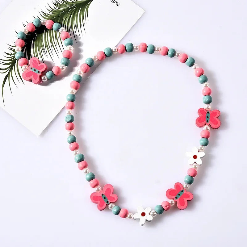 Girl Beads Toys Necklace and Bracelet Set for Girls | Unicorn Princess Jewelry Gift