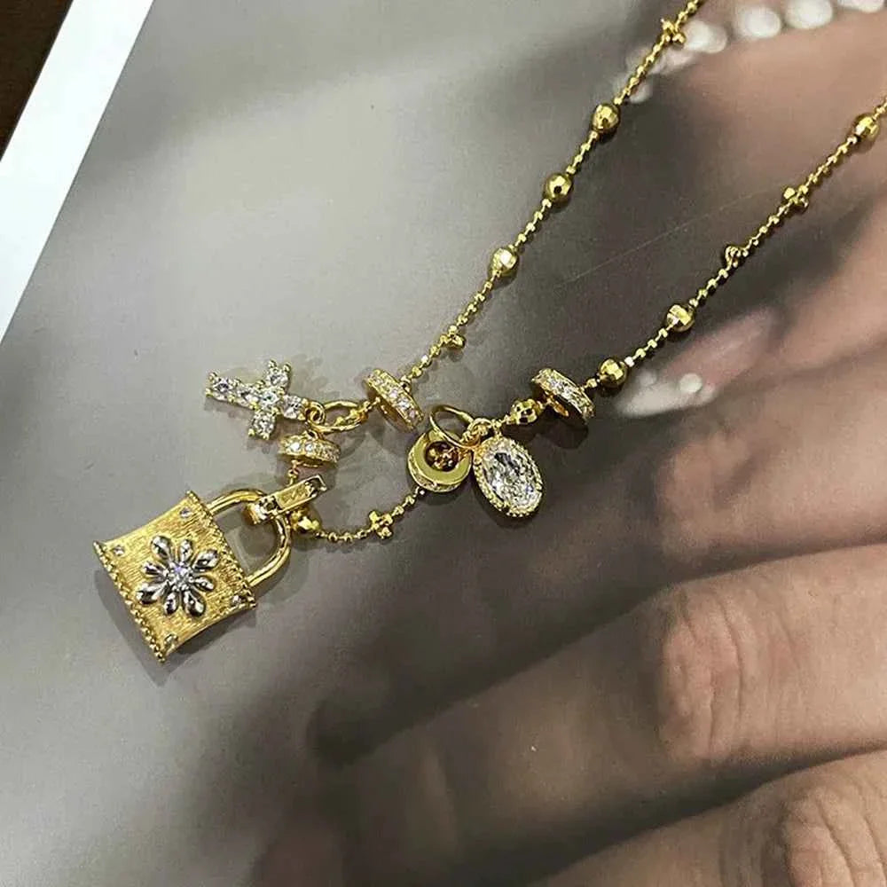 Cute Lock Pendant Necklace