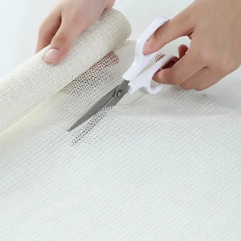 Antiskid Sheet Mattress Sofa Mat High quality PVC Floor Carpet Yoga Mat with Fixing Base Fabric Household Anti Slip Net Cloth ﻿