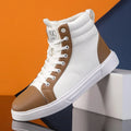 2026 Spring Fashion Red Men's Sneakers High Top Skateboarding Shoes for Men Women Comfortable Unisex Leather Sneakers Size 35-46