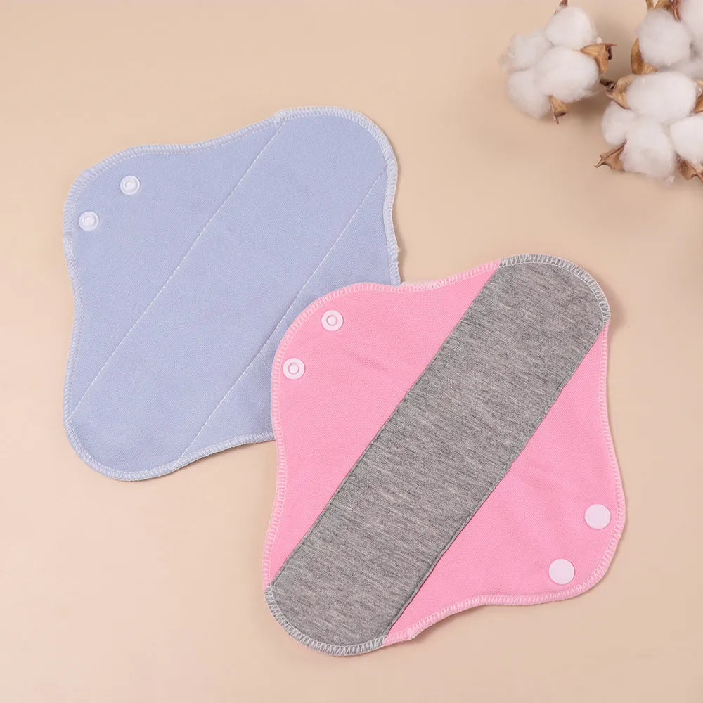 6Pcs Diaper Washable Menstrual Cloth Pads Reusable Graphene Sanitary Napkin Soft 23CM Nursing Pad for Women Pantyliner