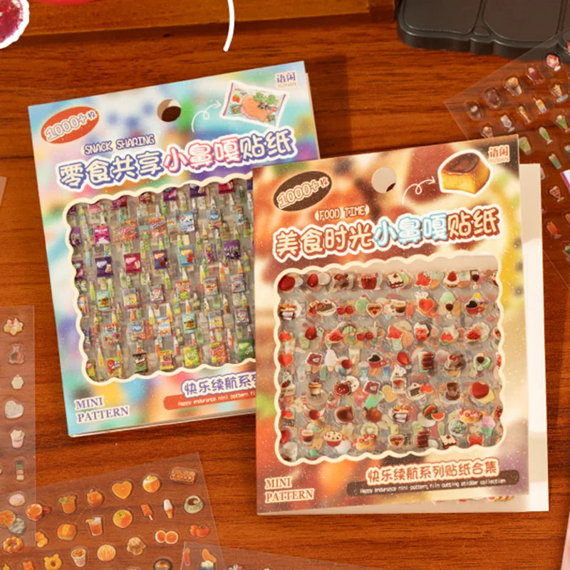 Mini Pattern Nose-Shaped Film Stickers | DIY Journal Frame Decoration Set
