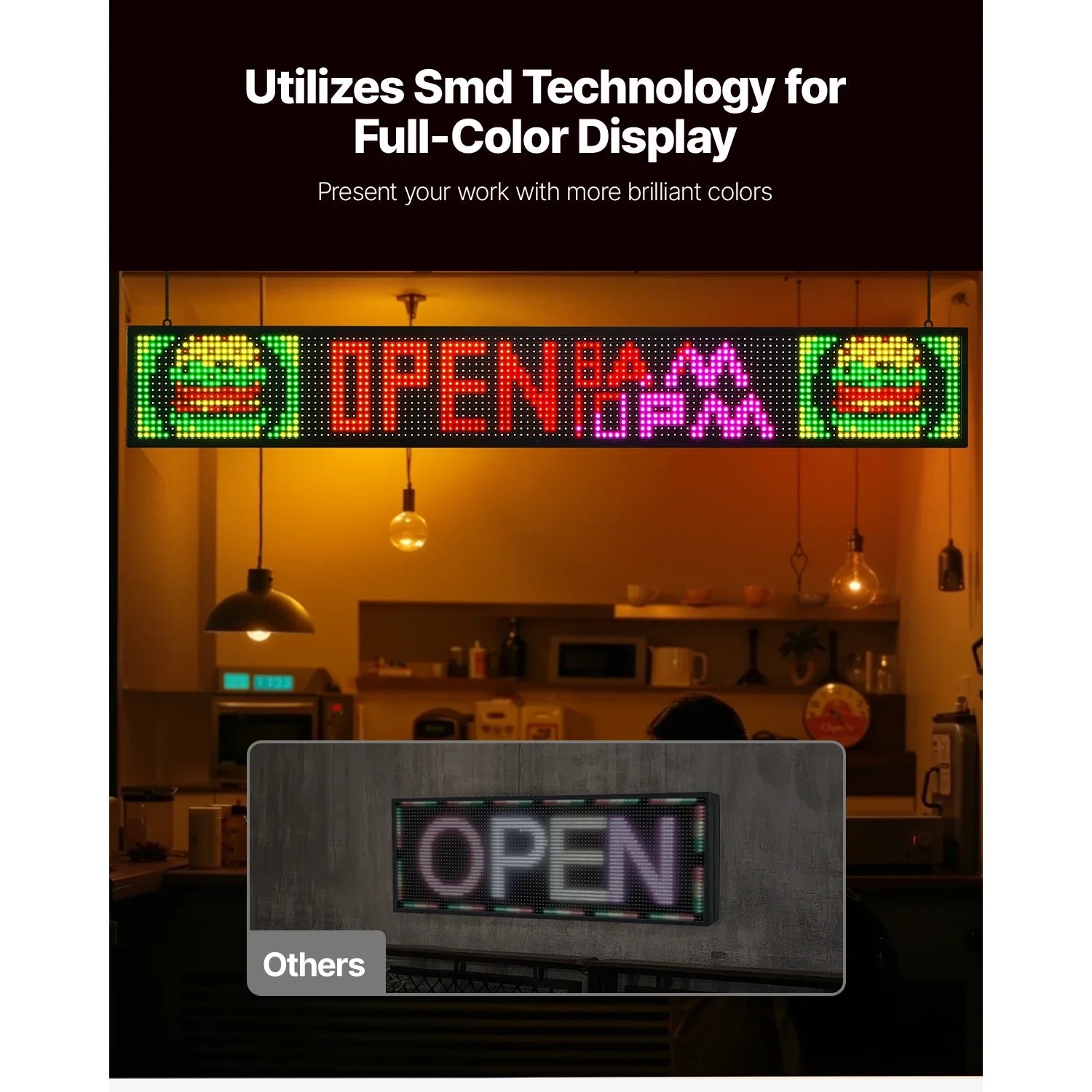 SucceBuy Programmable LED Signboard With Digital Display Panel Advertising
