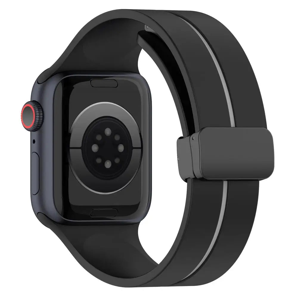 Magnetic Strap For Apple watch ultra 2 band 49mm Silicone Bracelet iWatch Series 9 7 8 6 5 4 3 se 44mm 45mm 40mm 41mm 42mm 38mm