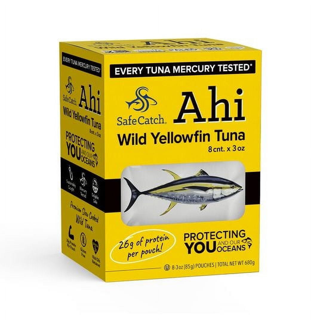 Safe Catch Ahi Tuna, 3 oz (Pack of 12) - Wild Caught Kosher