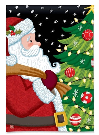 Santa Approved Christmas Garden Flag 2 Sided