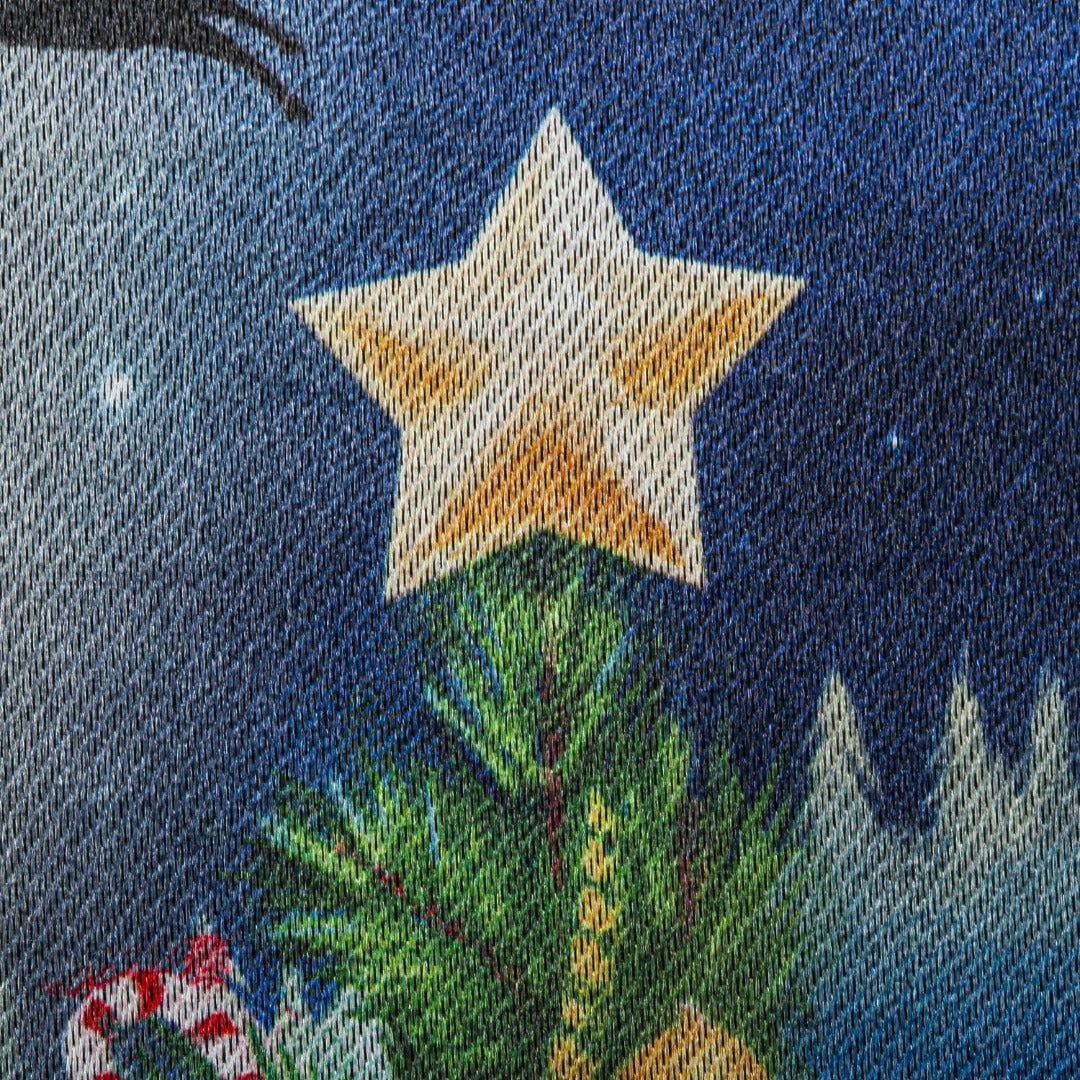 Santa's Sleigh Christmas Garden Flag 2 Sided Lustre